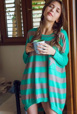 Mila Azul (91 Photos) is a beautiful woman holding coffee in one hand and inserting her other hand into her panties.