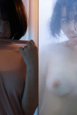 短髮萌妹居家浴室洗澡「濕身誘惑」白嫩美乳怦然心動 (34 Photos)